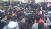 تظاهرات فلسطینی‌های ساکن سوریه علیه محمود عباس + فیلم