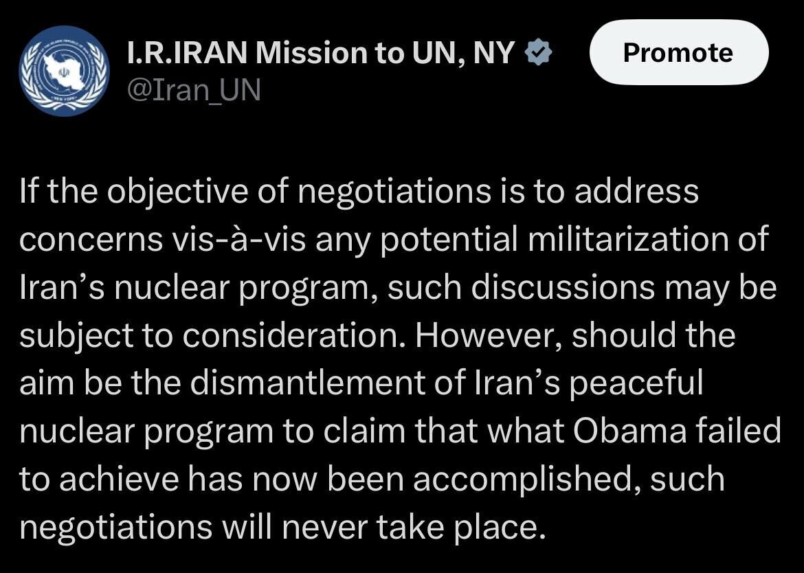 Représentation iranienne à l'ONU : L'Iran n'acceptera jamais de négociation pour démanteler son programme nucléaire