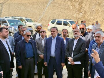 بازدید دبیر شورای عالی مناطق آزاد از پروژه ملی پل خلیج فارس