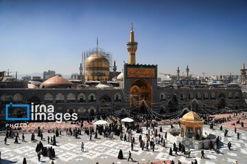 In photos: Imam Reza shrine dome washed ahead of Nowruz