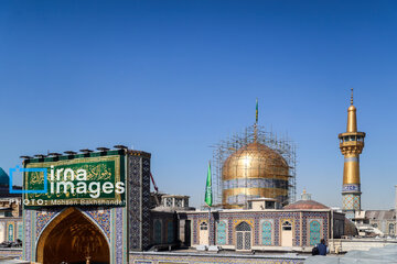 In photos: Imam Reza shrine dome washed ahead of Nowruz