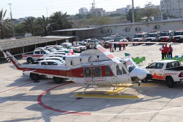 بازگشت بالگرد امدادی  پس از سه سال در بوشهر/ آغاز به کار تیم واکنش سریع بانوان هلال احمر