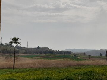 گرد و غبار دومین روز متوالی دید در قصرشیرین را کاهش داد
