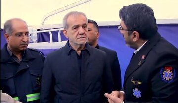 بازدید سرزده رییس‌جمهور از ایستگاه سلامت نوروزی اورژانس تهران+فیلم