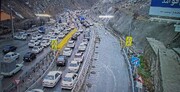ترافیک در آزاد راه تهران - شمال سنگین است