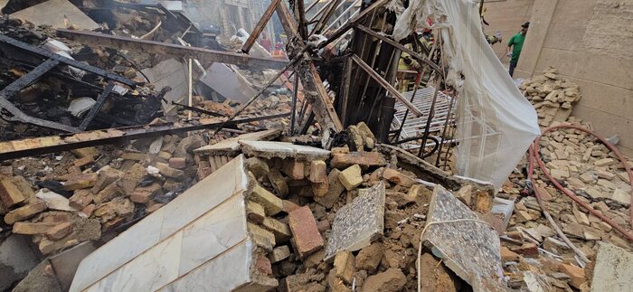 فرو ریختن ساختمان نیمه کاره در لویزان تهران