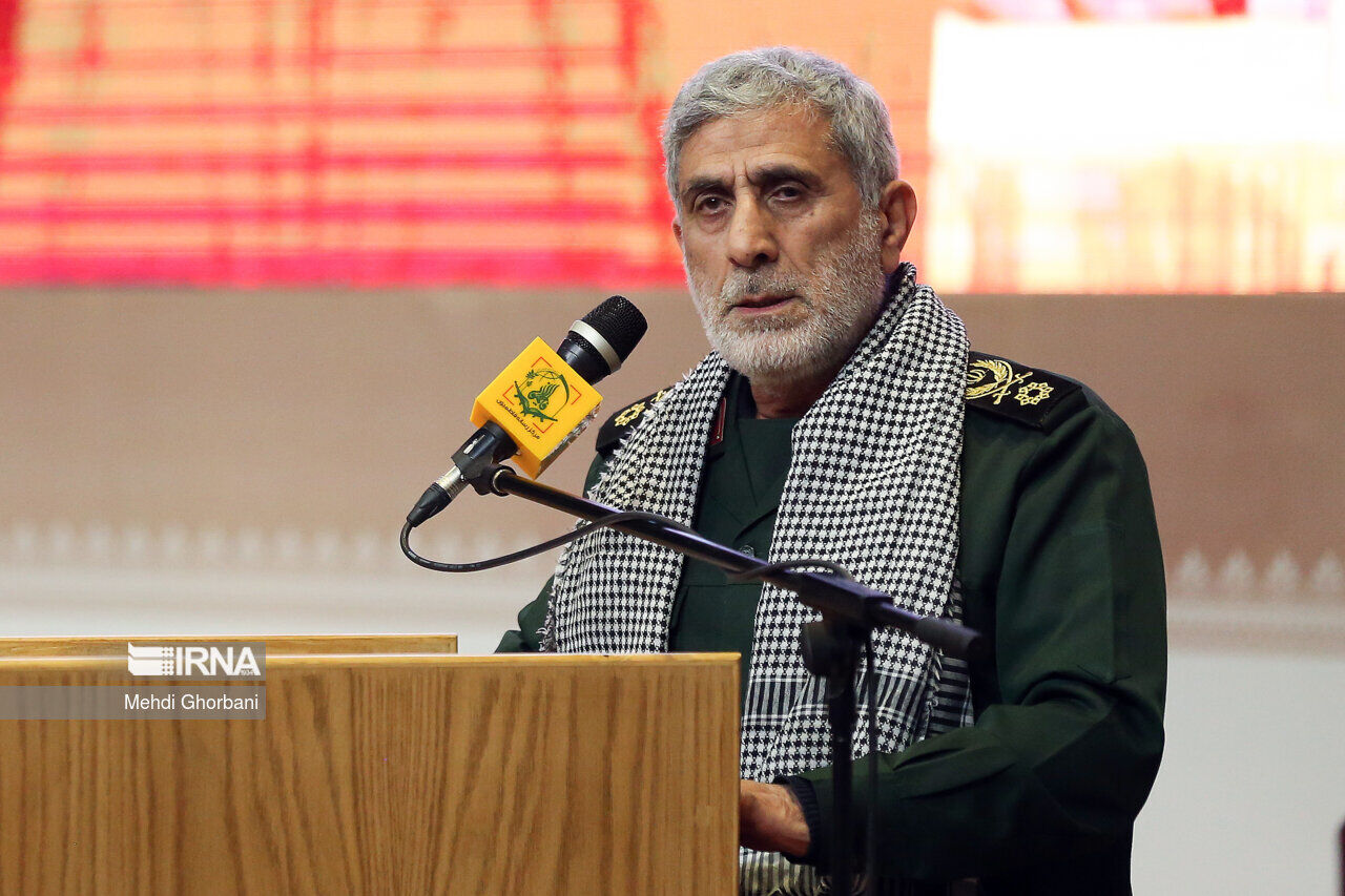 العميد قاآني يؤكد دعم ايران للشعب الفلسطيني حتى تحرير القدس الشريف