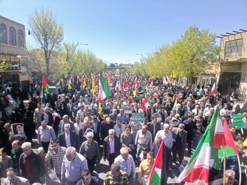 فیلم | جلوه ای دیگر از راهپیمایی روز قدس در یزد
