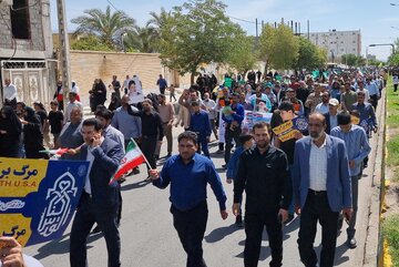فیلم| صدای حمایت از فلسطین در جیرفت
