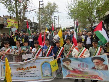 فیلم/ خروش مردم در شهرستانهای تهران در دفاع ازمظلومان فلسطینی