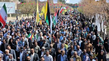 حضور باشکوه سیرجانی‌ها در راهپیمایی روز قدس + فیلم