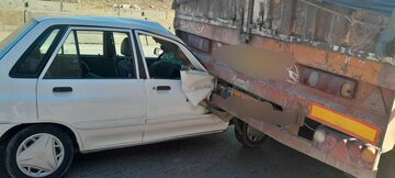 یک فوتی و ۲ مصدوم بر اثر برخورد کامیون و پراید در کمربندی شرقی کرمانشاه