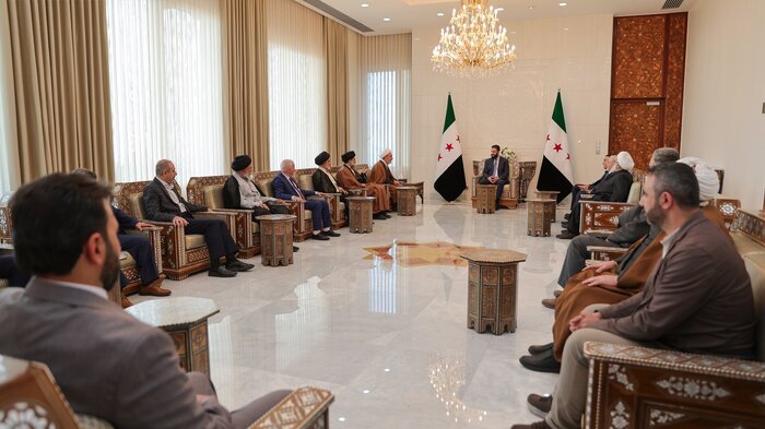 دیدار رئیس جمهور موقت سوریه با هیاتی از جامعه شیعیان این کشور
