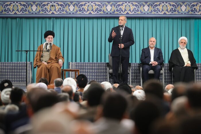 سخنان رئیس جمهور در دیدار مسئولان نظام و سفرای کشورهای اسلامی با رهبر معظم انقلاب