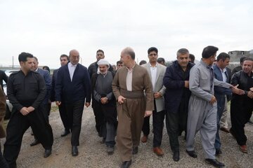 امکان سنجی شتاب بخشی به تعریض جاده جوانرود در سفر استاندار به ثلاث باباجانی