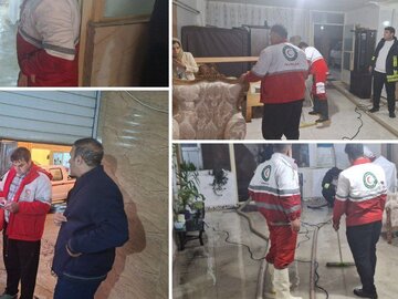 بارندگی و آبگرفتگی در سرپل ذهاب کرمانشاه خساراتی بر جای گذاشت + فیلم