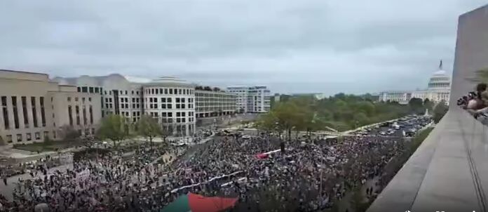 Celebradas manifestaciones en Washington para poner fin al apoyo al genocidio en Gaza y rechazar la represión de la libertad de expresión