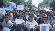 فریاد بی‌صدای دانش‌آموزان ساوه برای کودکان غزه + فیلم