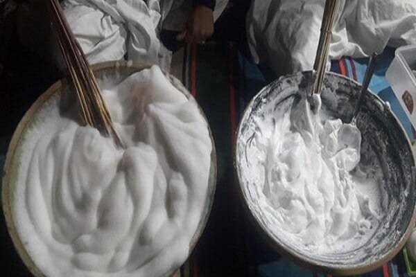 طرز تهیه دسر کف خراسانی (کف بیخ) + ۹ نکته مهم که باید بدانید