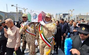 جانباز شهید ارتش در مشهد تشییع شد+فیلم