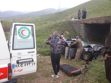 واژگونی خودرو در محور مهاباد - سردشت ۲ کشته و یک مصدوم برجا گذاشت 