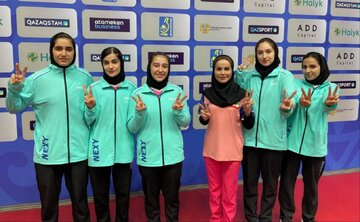 قهرمانی دختران تنیس روی میز ایران در مسابقات آسیای میانه