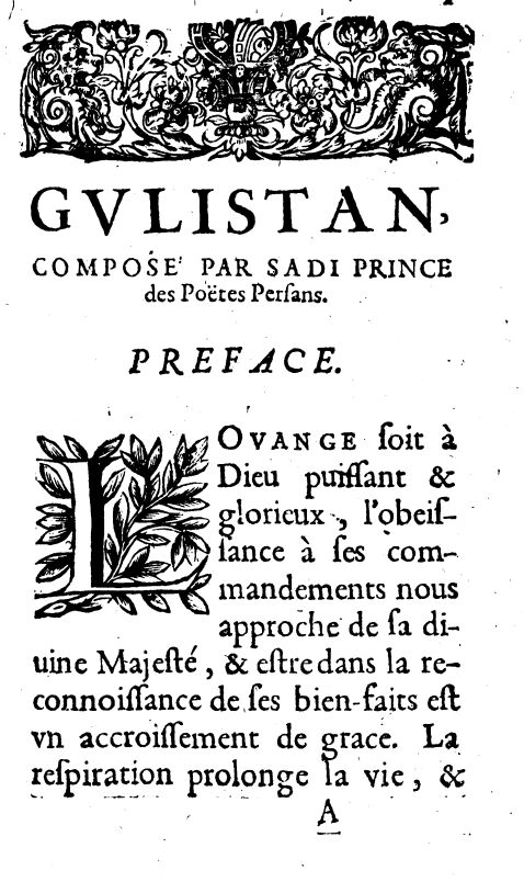 Le diplomate français fasciné par le Golestân de Saadi