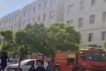 مصدومیت ۲ نفر بر اثر آتش‌سوزی یک ساختمان مسکونی در کرمانشاه