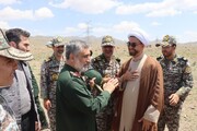 بریگیڈیئر جنرل صباحی فرد اور جنرل حاجی زادہ کا نطنز اور خنداب کی دفاعی پوزیشنوں کا دورہ