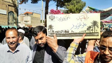 پیکر شهید «علی تقوی‌فر» در گناباد تشییع شد