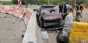 برخورد خودرو با نیوجرسی در جاده خاوران تهران ۲ کشته بر جا گذاشت