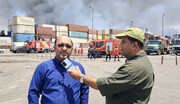 نیروهای هرمزگان و چهار استان دیگر پای‌کار بندر شهید رجایی هستند +فیلم