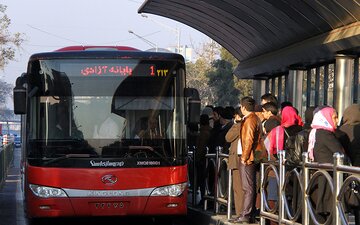 استقرار متصدیان بلیت اتوبوس در خطوط تندرو تهران