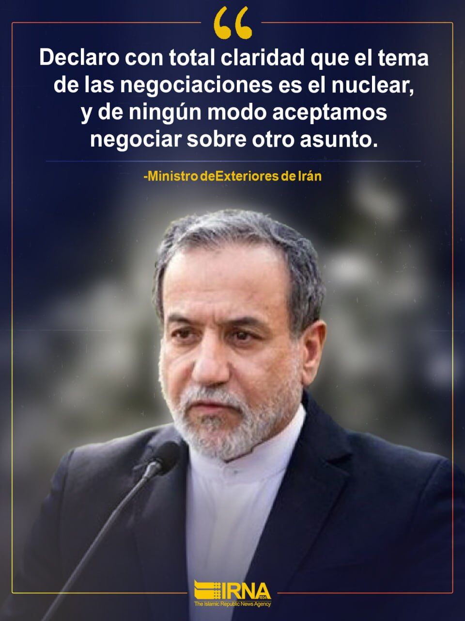 “El tema de las negociaciones con EEUU es exclusivamente nuclear”