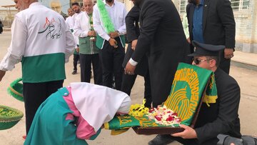 فیلم| آیین استقبال از خدام حرم رضوی در خرمشهر