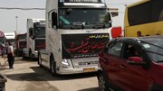 فیلم |همدردی کامیون داران زنجانی با جانباختگان انفجار بندر شهید رجایی