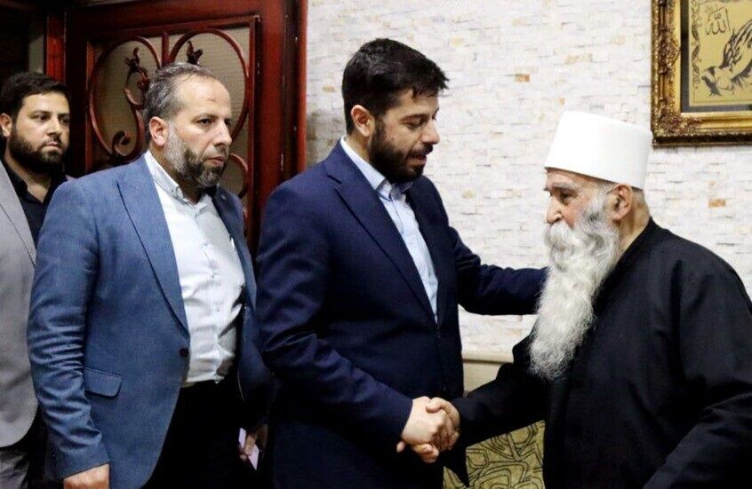 دیدار سه استاندار سوریه با شیوخ صحنایا