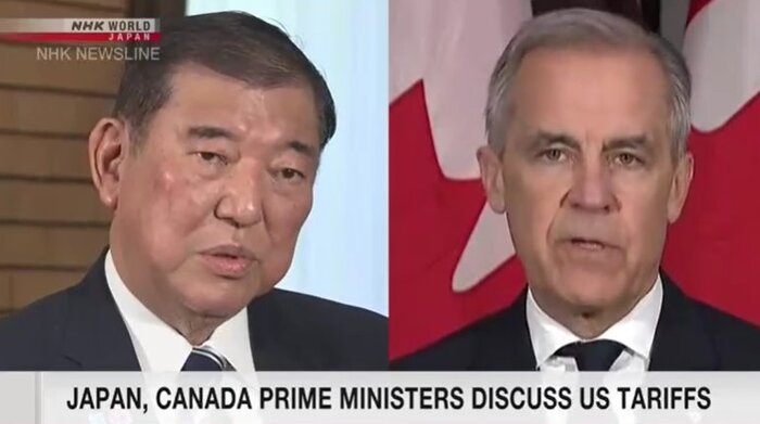 گفتوگوی نخستوزیران ژاپن و کانادا در مورد تعرفههای «ترامپ»