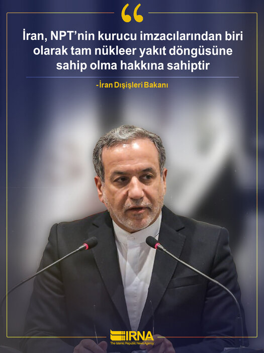 Dışişleri Bakanı: İran, nükleer yakıt döngüsüne sahip olma hakkına sahiptir