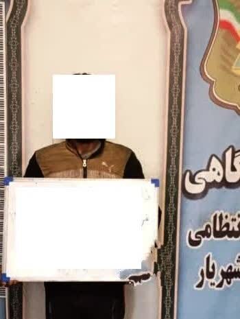 دستبند پلیس بر دستان سارقان به‌عنف در پرند