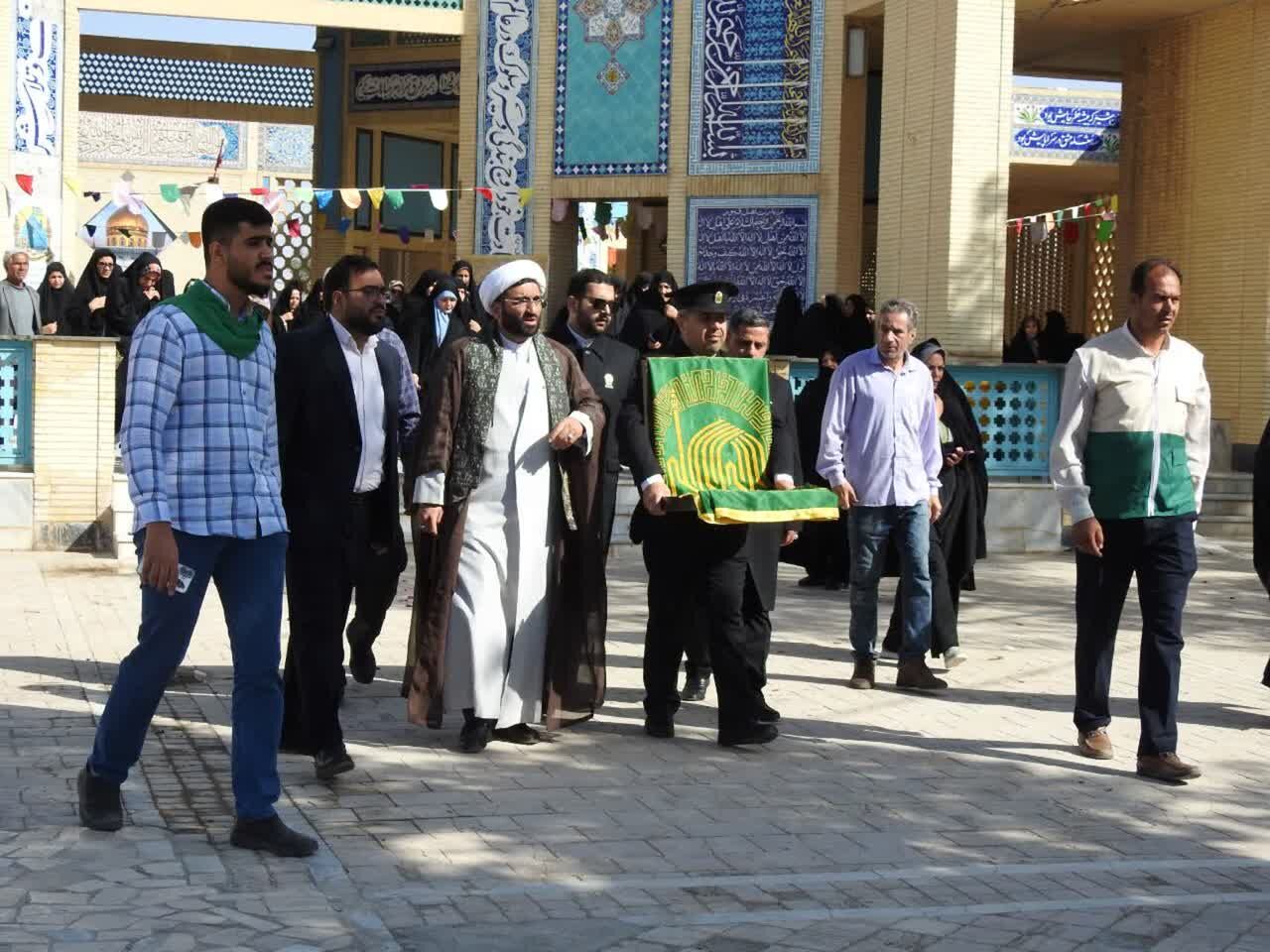 ابرکوه یزد، متبرک به حضور خادمان بارگاه رضوی شد