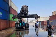 ۵۰ درصد کانتینرهای آسیب‌دیده حادثه بندر شهید رجایی به مناطق امن منتقل شد