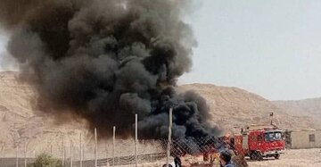 آتش‌سوزی تانکر سوخت‌رسان پروژه جاده چم‌سرخ دهلران