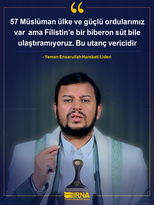 Yemen Lideri: 57 Müslüman ülke ve var ama Filistin’e bir biberon süt bile ulaştıramıyoruz. Bu utanç vericidir