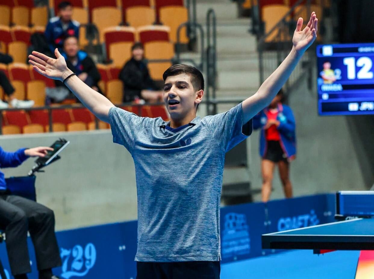 Iranisches Tischtennis-Talent Benyamin Faraji steigt auf Platz 3 der U17-Weltrangliste