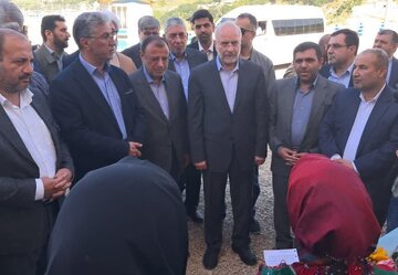 بازدید رییس مجلس از سد نرماب چهل چای مینودشت+ فیلم