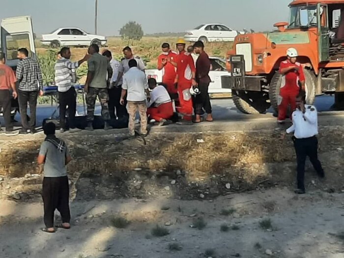 واژگونی تانکر سوخت در محور اندیمشک به شوش یک فوتی داشت