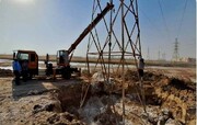 اجرای عملیات پایدارسازی دکل‌های خطوط فوق توزیع برق در خوزستان
