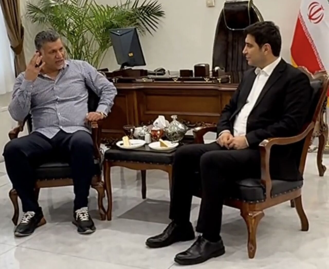 دیدار علی دایی و استاندار کردستان