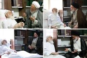 عیادت شخصیت‌های حوزوی از آیت‌الله نوری همدانی